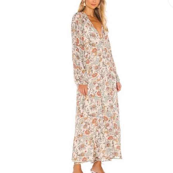 ❤️… Free People Earth Tea Combo Floral Boho dress - Picture 4 of 11